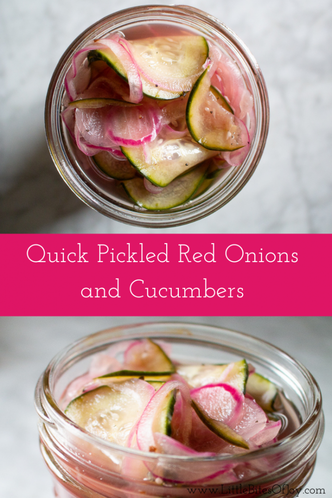 Pickled Red Onions and Cucumbers - Little Bites Of Joy