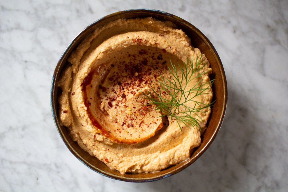 Roasted Red Pepper Hummus with Chipotle