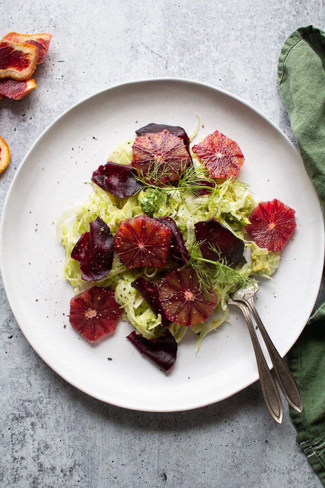 fennel salad with blood orange and avocado