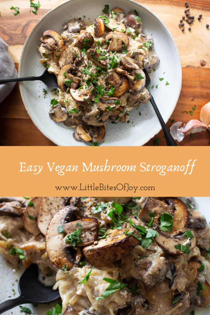 vegan mushroom stroganoff