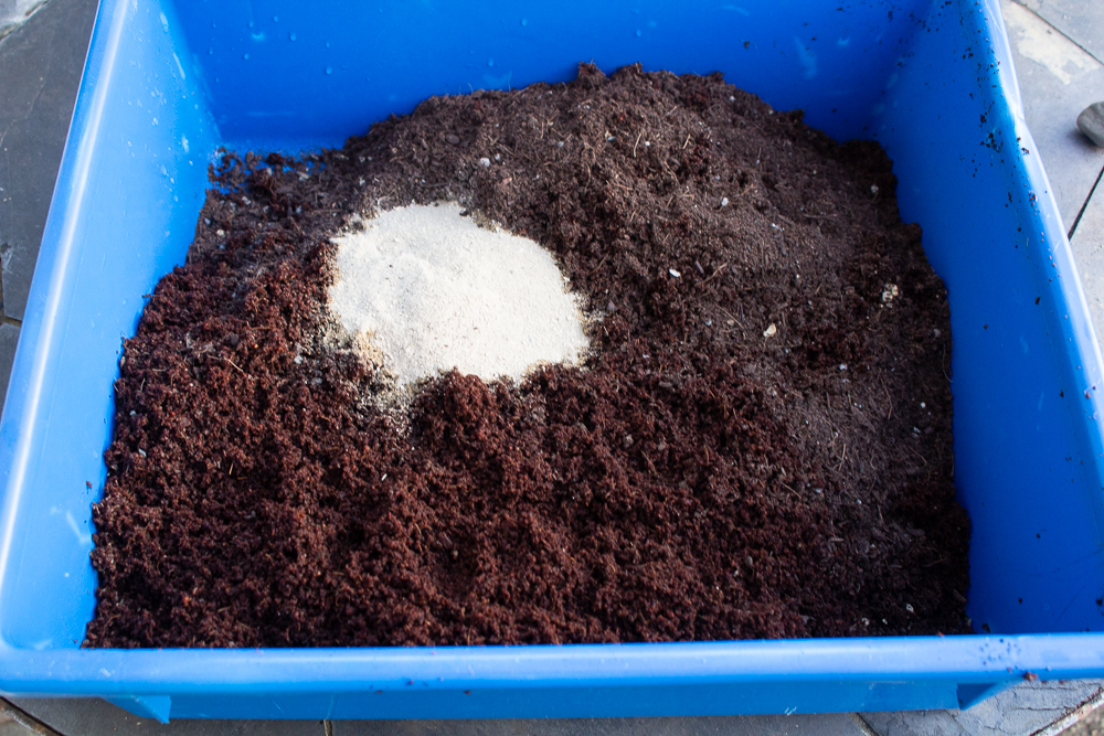 sifting compost