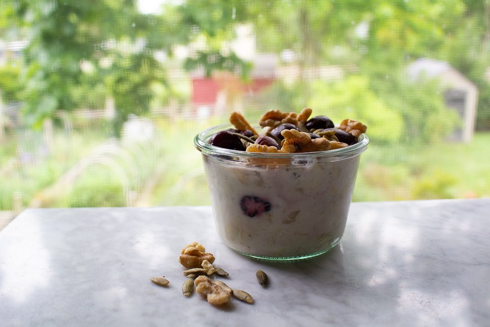 cherry walnut overnight oats