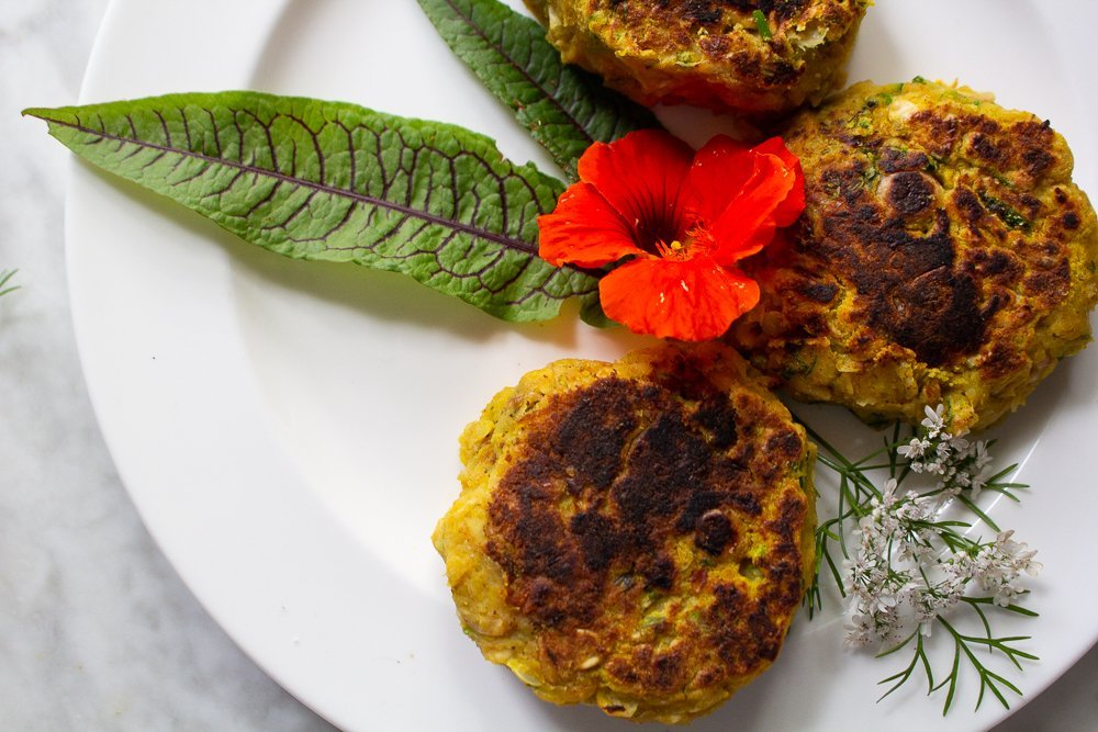 zucchini chickpea fritters