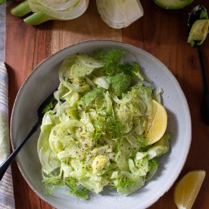 massaged fennel salad