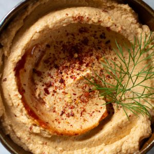 roasted red pepper hummus with chipotle
