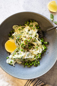 noodles with ricotta peas and mint