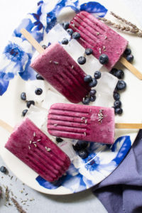 vegan blueberry lavender popsicles