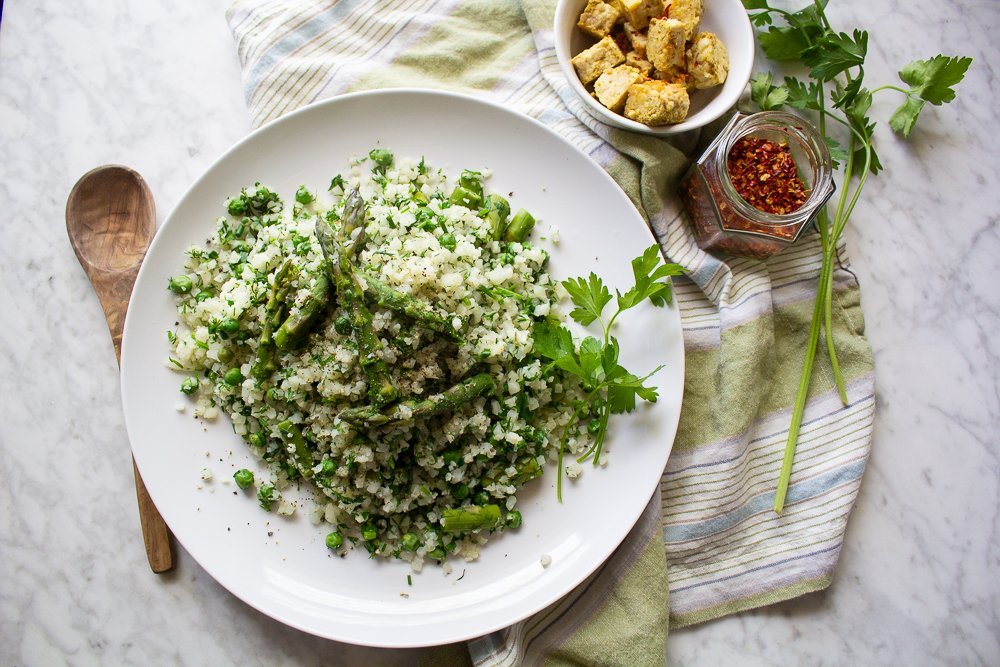 Easy Springtime Cauliflower Rice
