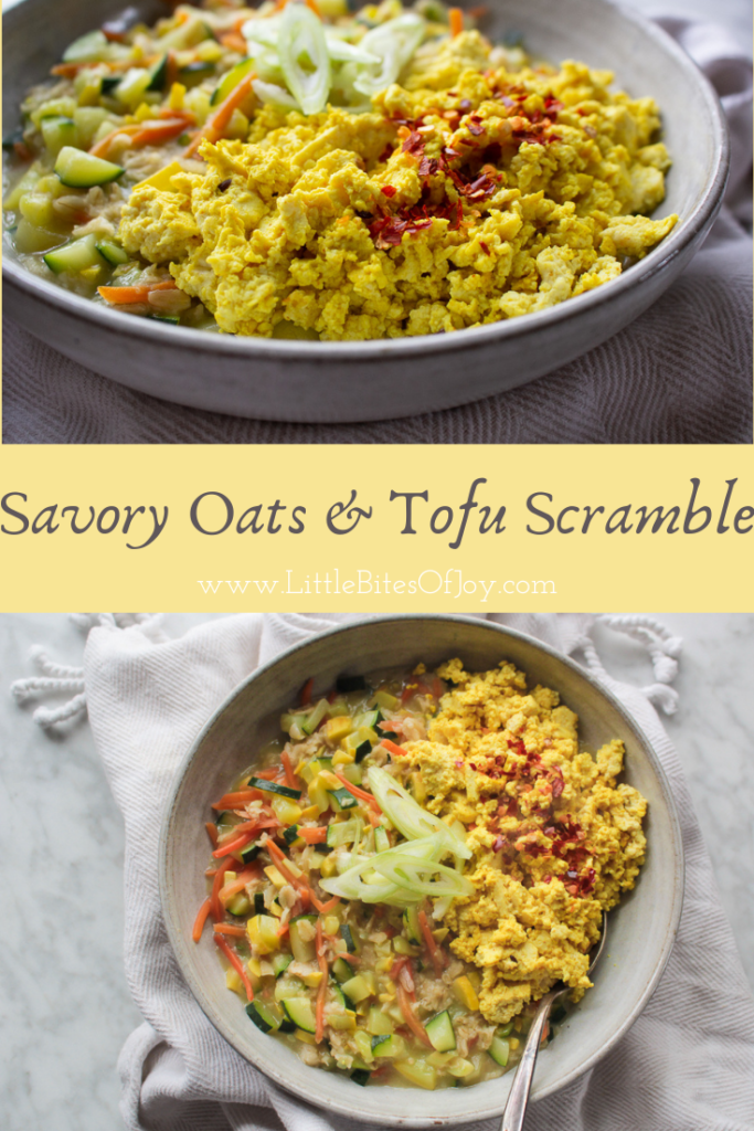Savory Oats with Tofu Scramble - Little Bites Of Joy