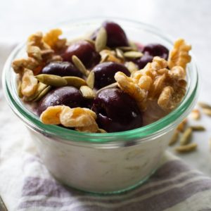 cherry walnut overnight oats